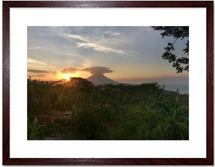 Volcano Sunrise Framed Print